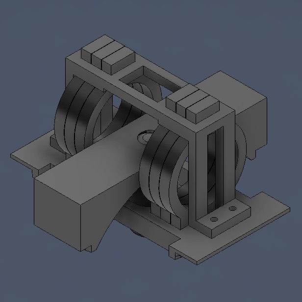 CAD model of microscope coil component