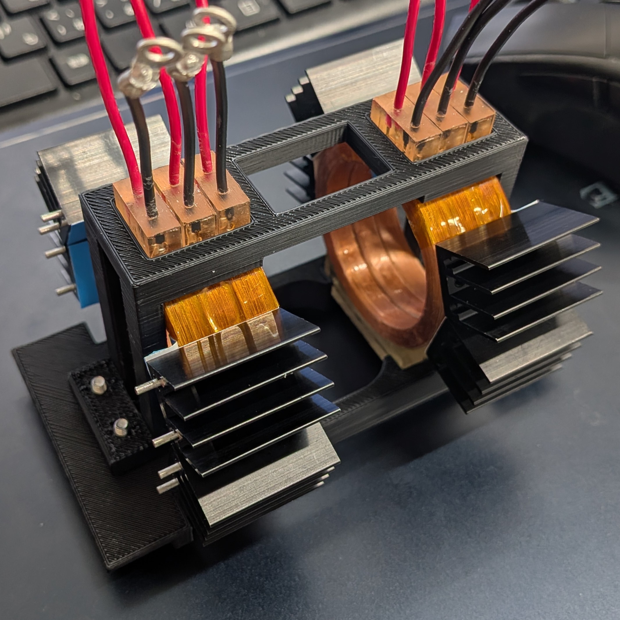 Fabricated microscope coil component